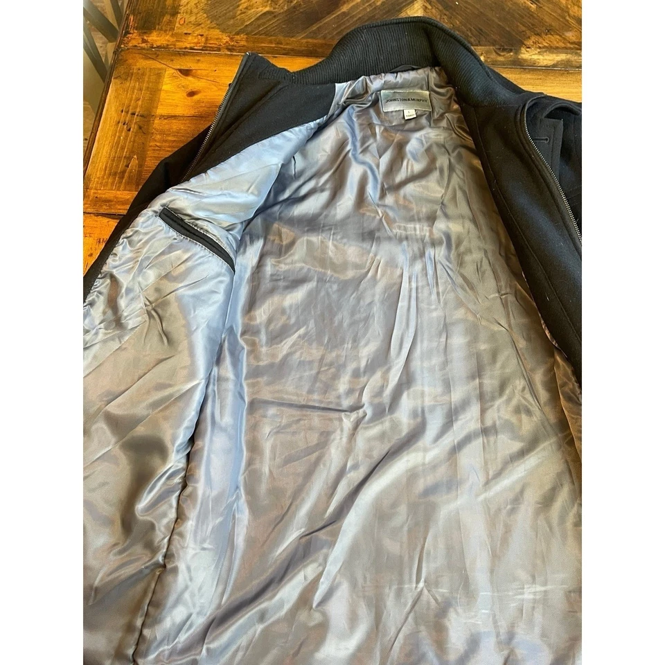 Abrigo de lana Johnston & Murphy para hombre talla grande Foto 4 de 4