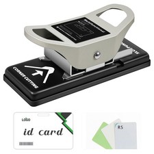 2-in-1 ID Badge Slot Hole Punch 3x13mm  R5 Card Corner Trimmer Dual Use