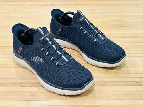 Zapatos Tenis Skechers Para Hombres Summits Alta Gama Sin Cordones 232457W Azul Marino 8.5 - Imagen 3 de 11