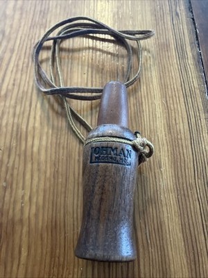 Vintage LOHMAN 4'' walnut Kansas City, Mo DUCK Call W lanyard Loud & Raspy EUC