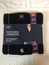GAP Women's Long Sleeve Cozy Relaxed Fit Button Up Textured Cardigan