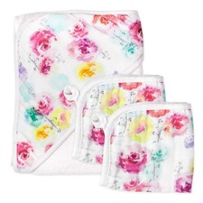 3-Piece Hooded Towel Set One Size Rose Blossom