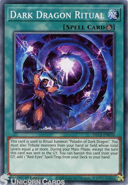 DLCS-EN070 Dark Dragon Ritual Common 1st Edition Mint YuGiOh Card