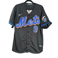 Nike NY Mets Brandon Nimmo 9 JSA Autographed Black Replica MLB Jersey Mens Large
