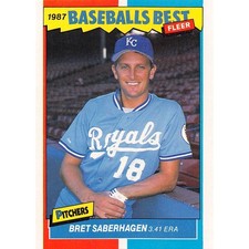 1987 Fleer Baseball's Best Sluggers vs. Pitchers #36 Bret Saberhagen