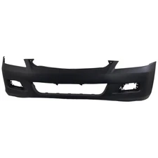 Evan-Fischer Front Bumper Cover Compatible with 2006-2007 Honda Accord Primed
