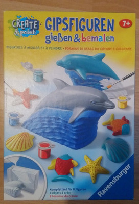 Ravensburger Gips-figuren gießen und bemalen Delfin ravensburger basteln