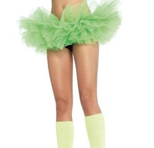 Leg Avenue Women Organza Tutu Neon Green One Size, Elastic Waist Stretch29-47