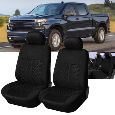 Full Set Seat Cover For Chevy Silverado 1500 Crew Cab Embossed Polyester Cloth