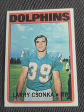 Sharp 1972 Topps #140 Larry Csonka Miami Dolphins Football Card-EX
