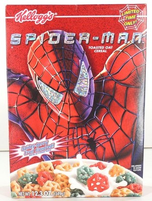 Kellogg's Limited Time Spider-Man Movie Cereal FULL BOX Sealed Box (2002)