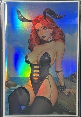 FOIL* Playtime #1   (Goth Bunny) Ariel (Lingerie Variant) By Dravacus Ltd 2/10