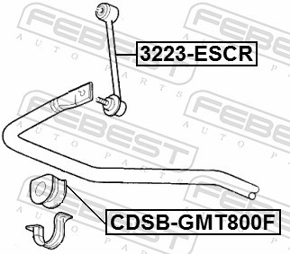 Fits FEBEST CDSB-GMT800F SLEEVE STAFF. CADILLAC ESCALADE (4WD) 1997-  ⭐UK Stock⭐