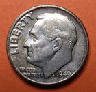 1949 P Roosevelt Dime 90% Silver Philadelphia