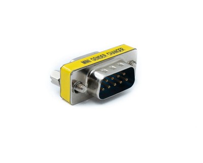 SYSTEM-S D Sub9 Adapter 9 Pin Stecker zu Buchse DB9 Kabel in Grau für RS232