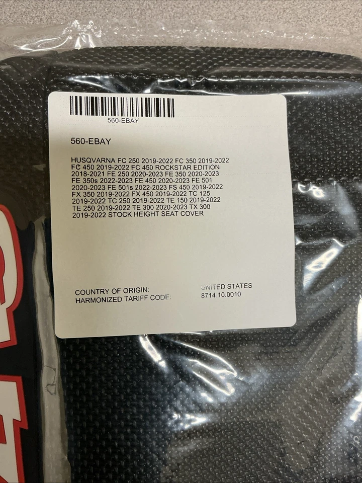 Cubierta de asiento con alas Husqvarna FC250 2019-2022 altura stock Foto 2 de 2