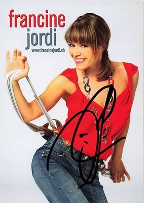 Francine Jordi UH Movie TV Autograph Card Orig Signed 9803 L