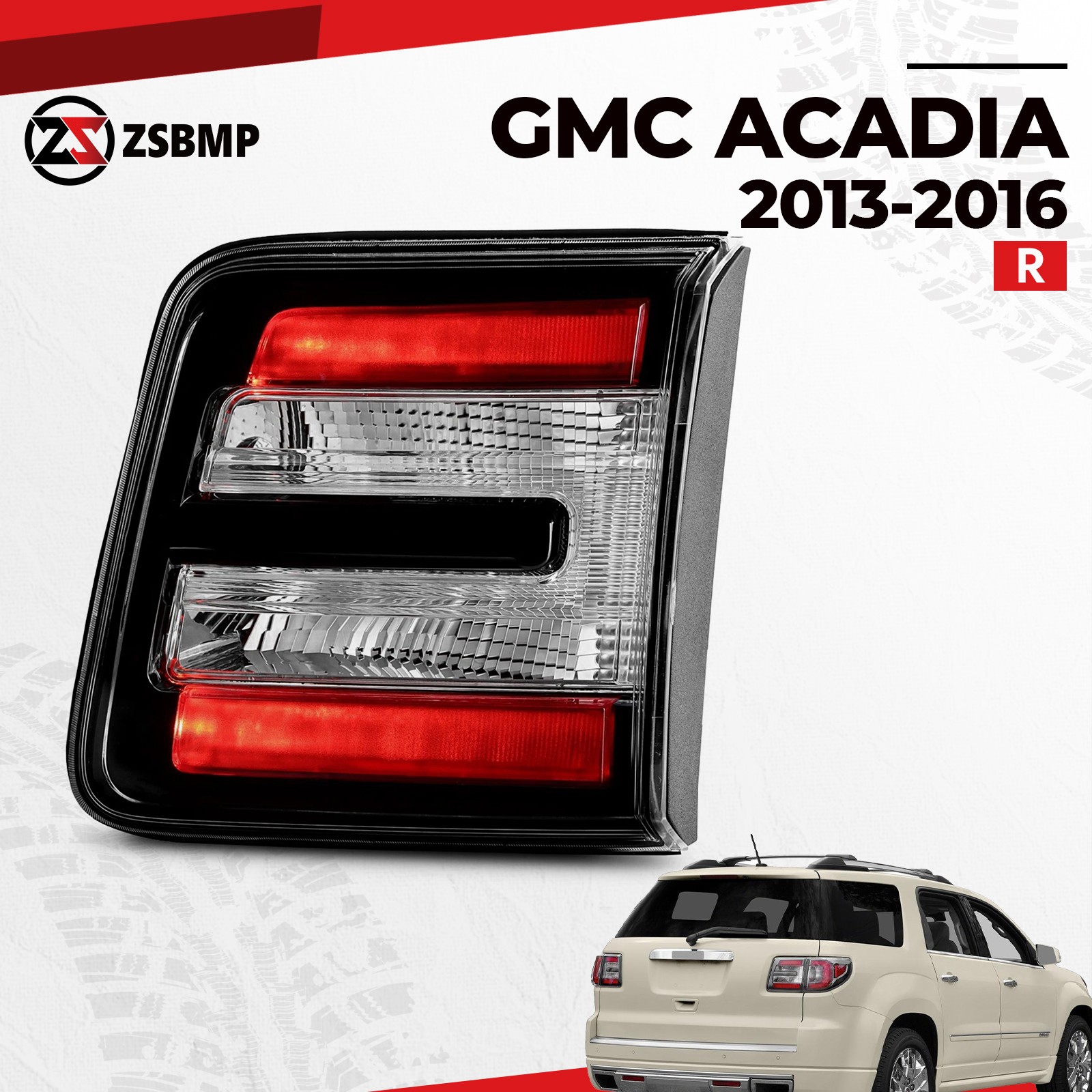 Tail Light For 2013-2016 GMC Acadia LED assembly Inner lamp Right Passenger Side