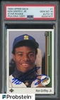 1989 Upper Deck Star Rookie #1 Ken Griffey Jr RC HOF PSA 10 PSA/DNA 10 AUTO