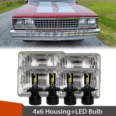 4x6 LED Headlight Hi/Low Housing with H4 Fit Chevrolet El Camino 1982-1987