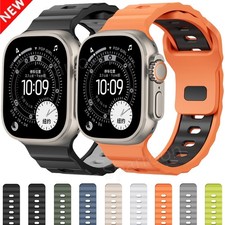 Silicone Band For Apple Watch Ultra 3 49mm 46mm Series 11 10 9 8 7 6 Sport Strap