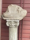 Ancient 11th century limestone bas relief  carving of ship 24”x14”x7 Museum Qual — photo 1