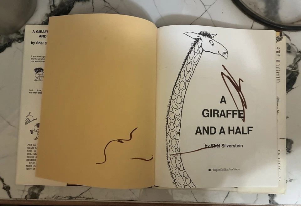 First Scholastic Edition HCDJ A GIRAFFE & A HALF Shel Silverstein - Image 3 of 4
