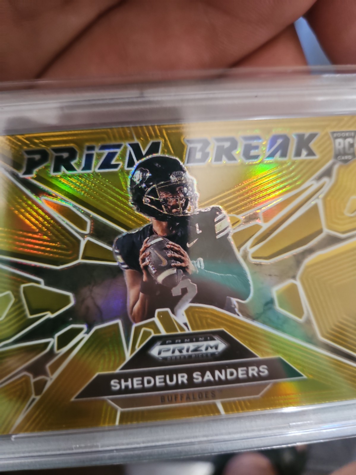 Shedeur Sanders Panini Prizm Draft Picks Prizm Break #20 Gold