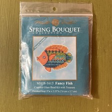 Mill Hill Fancy Fish Beaded Cross Stitch Kit MH18-1613 Spring Bouquet New