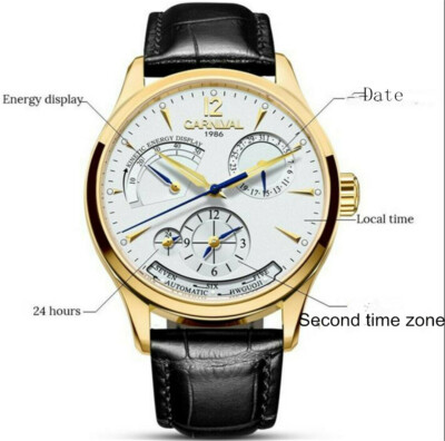Carnival Men Mechanical Automatic Watch Energy Display Date