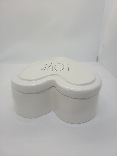Rae Dunn Heart Shaped LOVE Trinket Jewelry Box Container Heart Valentine’s Gift - Picture 11 of 13