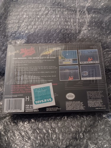 Super Black Bass SNES CIB sealed Toys R Us sticker - Picture 2 of 7