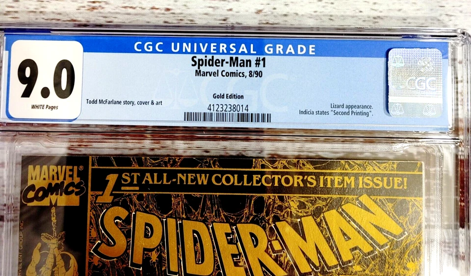 Spider-Man #1 1990 lot of 3 CGC Graded Comics. Editions Gold, Silver, Polybagged - Image 3 of 4