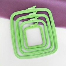 Gr&uuml;ne Stickrahmen, quadratische Kreuzstichreifen, Nurge Hoops