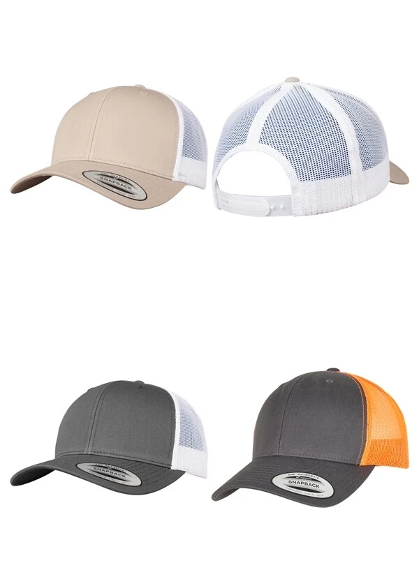 Flexfit Snapback Basecap Retro Trucker Cap zweifarbig Baseballkappe Schildkappe