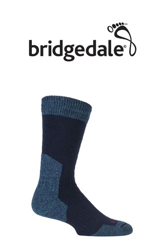 Bridgedale Walking Socks Mens Comfort Summit Comfortable Warm Navy Blue - 1 Pair - 第 1/6 張圖片