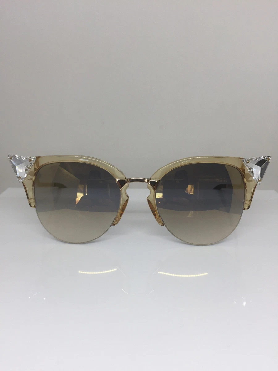 New Authentic Fendi IRIDIA FF 41 Sunglass FF 0041 S C. 27LFQ Light Brown Gold