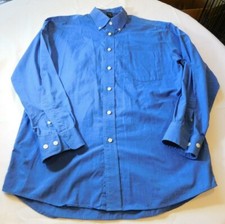 Express Men's Long Sleeve Button Up Cotton Shirt Size M medium Blue EUC --