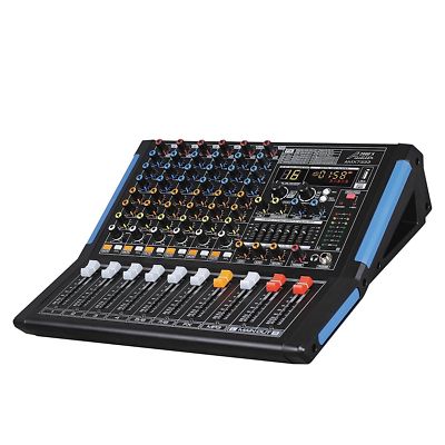 Audio2000s AMX7333 8-Ch.Audio Mixer Sound Board with USB & Bluetooth-MR