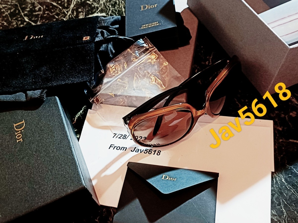 CHRISTIAN DIOR SUNGLASSES GLOSSY SOLID GOLD 18 Kt 🕶MASTERPIECE