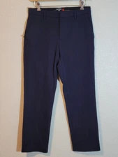 dockers khakis pants mens 32x32 straight smart 360 tech flat front dark blue