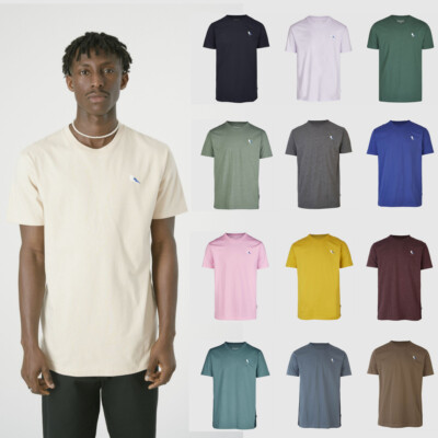 Cleptomanicx Basic Tee ''Embro Gull'' Herren T-Shirt Möwen Stickerei Bio-Baumwolle