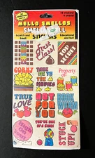 Vintage Mello Smello Smell & Spell Stickers Scratch & Sniff 1980s NEW NOS 80s