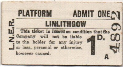 L N E Bahnsteig Ticket - Linlithgow