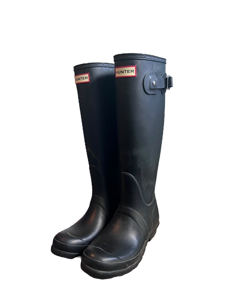 専用 HUNTER Rain boots black shoes 38 Amazon.com | Hunter Men's Original Back Adjustable Short