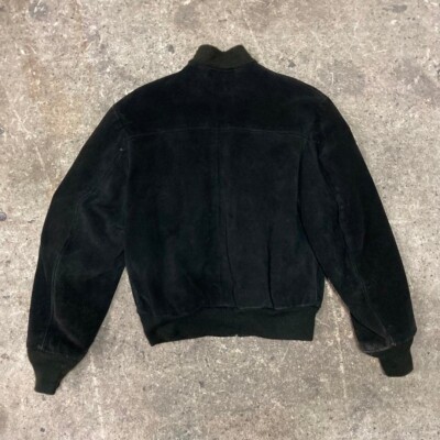 Schott Suede Leather Zip Up Jacket Blouson Men Size 40 IDEAL