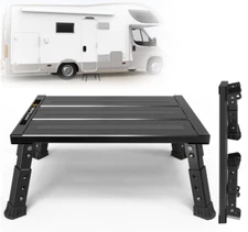 Adjustable RV Step Stool, 3-Step Height Adjustment, Foldable Legs, Wide Anti-Sli