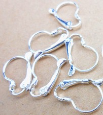 Wholesale 20PCS Lever Back Earring Findings Silver loo French ear clip Ear Wire