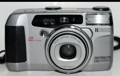 RICOH Shotmaster 130 Super QD 35mm Camera AF With Classic Leather Case MINT