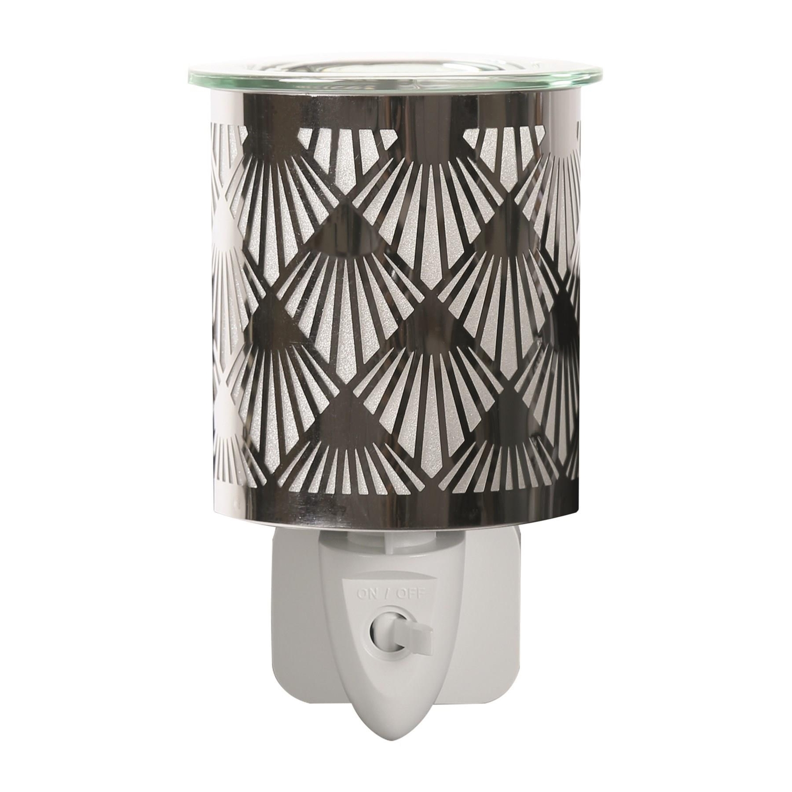 Wax Melt Burner Electric Plug Warmer Melter Fragrance Oil Chrome Diamond Aroma